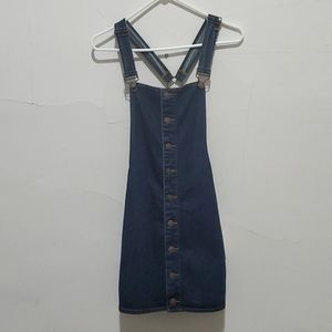 Denim overall dress